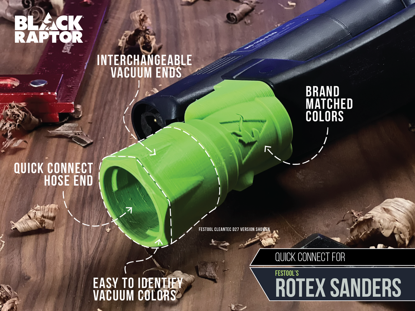 No Snag Quick Connect Dust Port Adaptor for Festool ROTEX 150