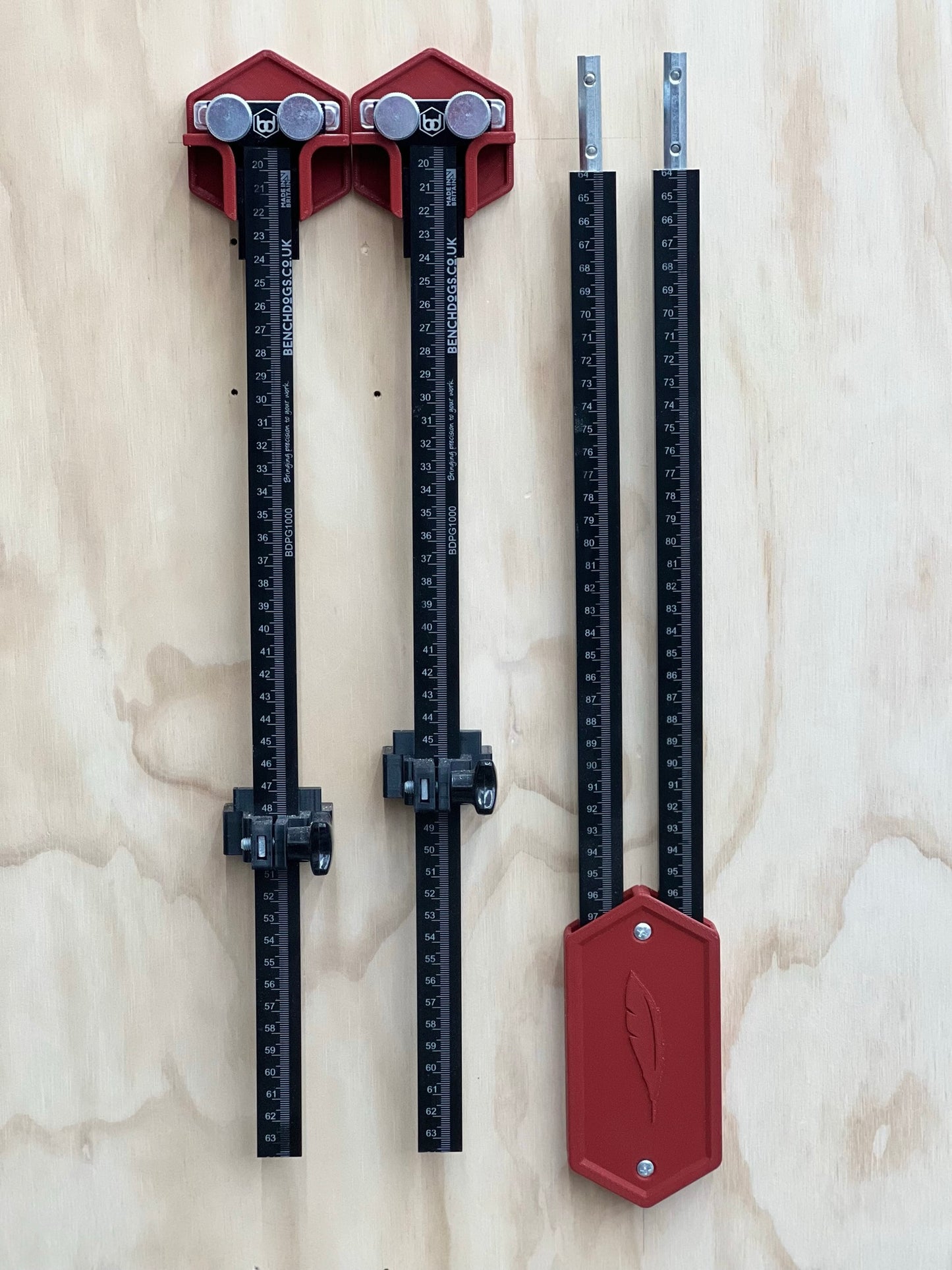 Wall Holder for  Benchdog's Parallel Guides and Extension Bars