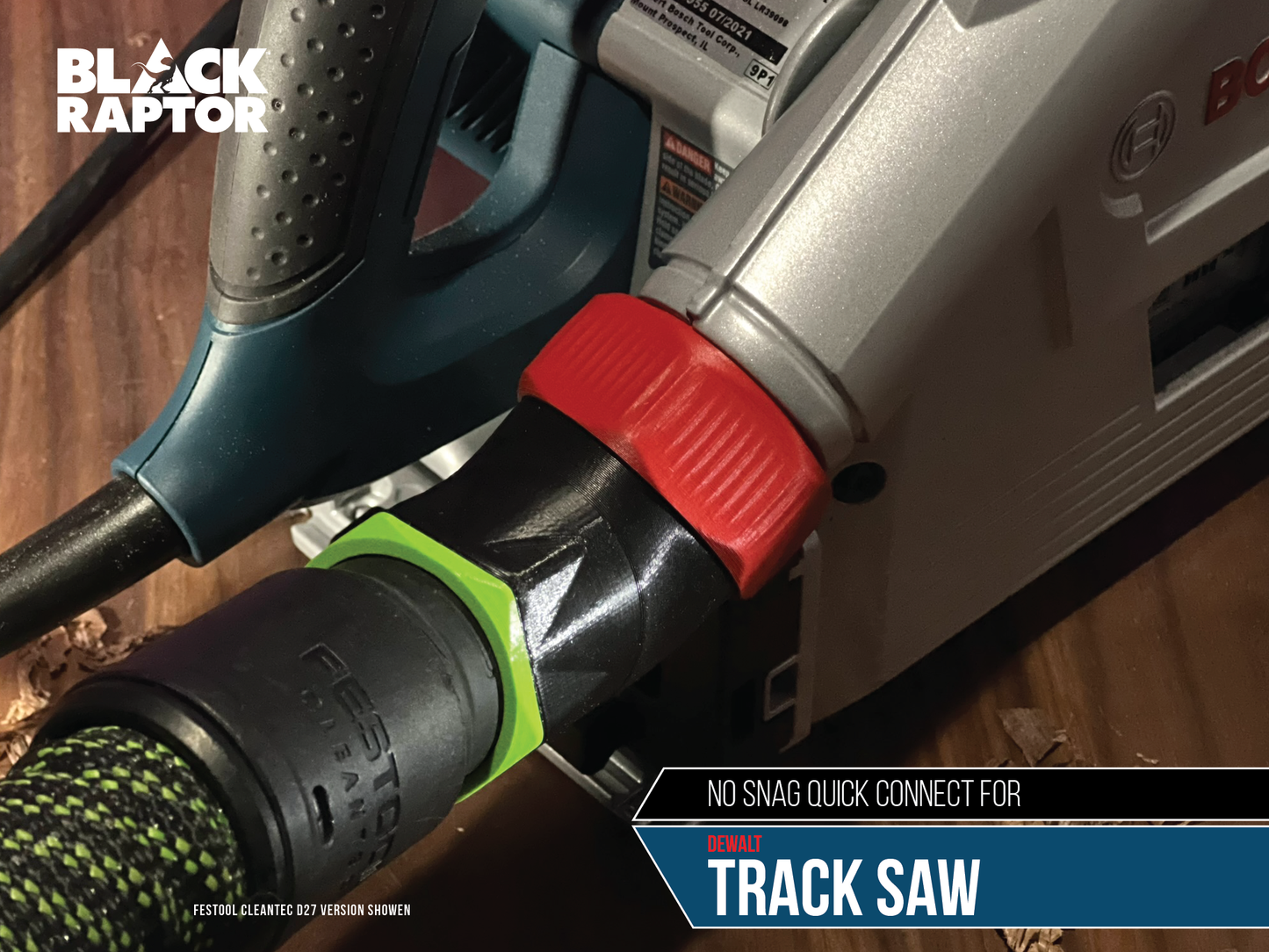 No Hose Snag and Quick Connect Dust Port for Bosch Track Saws